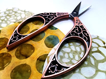 Retro copper handle first retro copper scissors handles closer