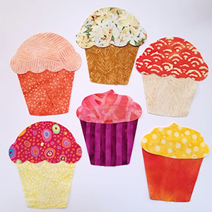 Photo of six cut cupcakes