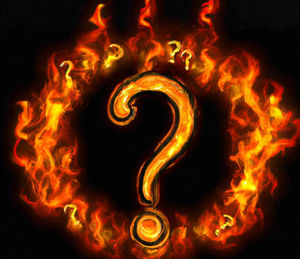 Picture of burning question mark
